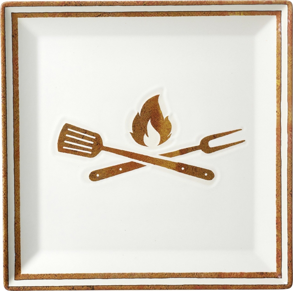 Speiseteller eckig 26x26cm Rusty Bild 1