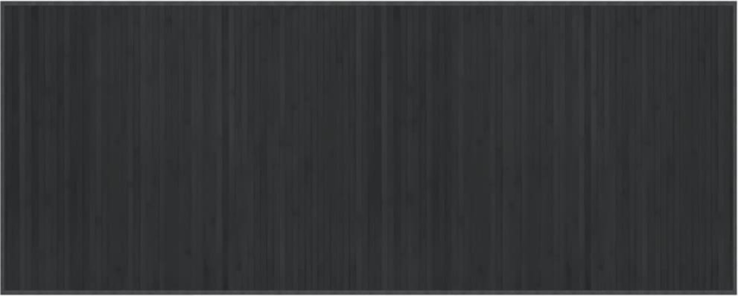 vidaXL Teppich Rechteckig Grau 80x200 cm Bambus 376910 Bild 1