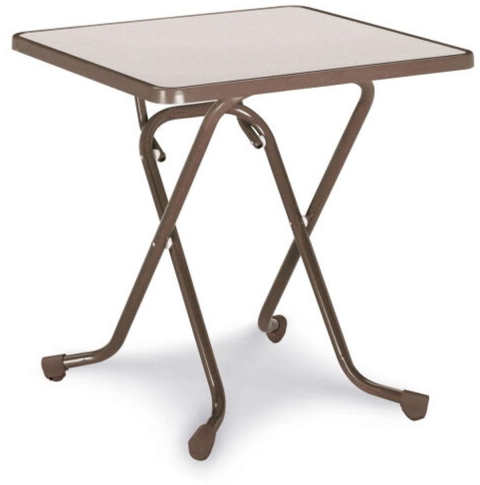 Best Scherenklapptisch eckig 67x67cm braun Gartentisch Bild 1