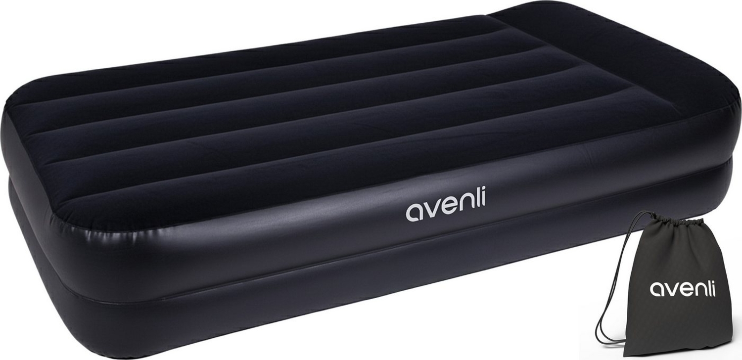Avenli Luftbett Luftmatratze selbstaufblasend 195x96x46cm hoch, (Gästebett aufblasbar mit integrierter Elektropumpe für 1 Person, 2-tlg), Aufblasbares Reise Bett inklusive Pumpe und Tragetasche Bild 1