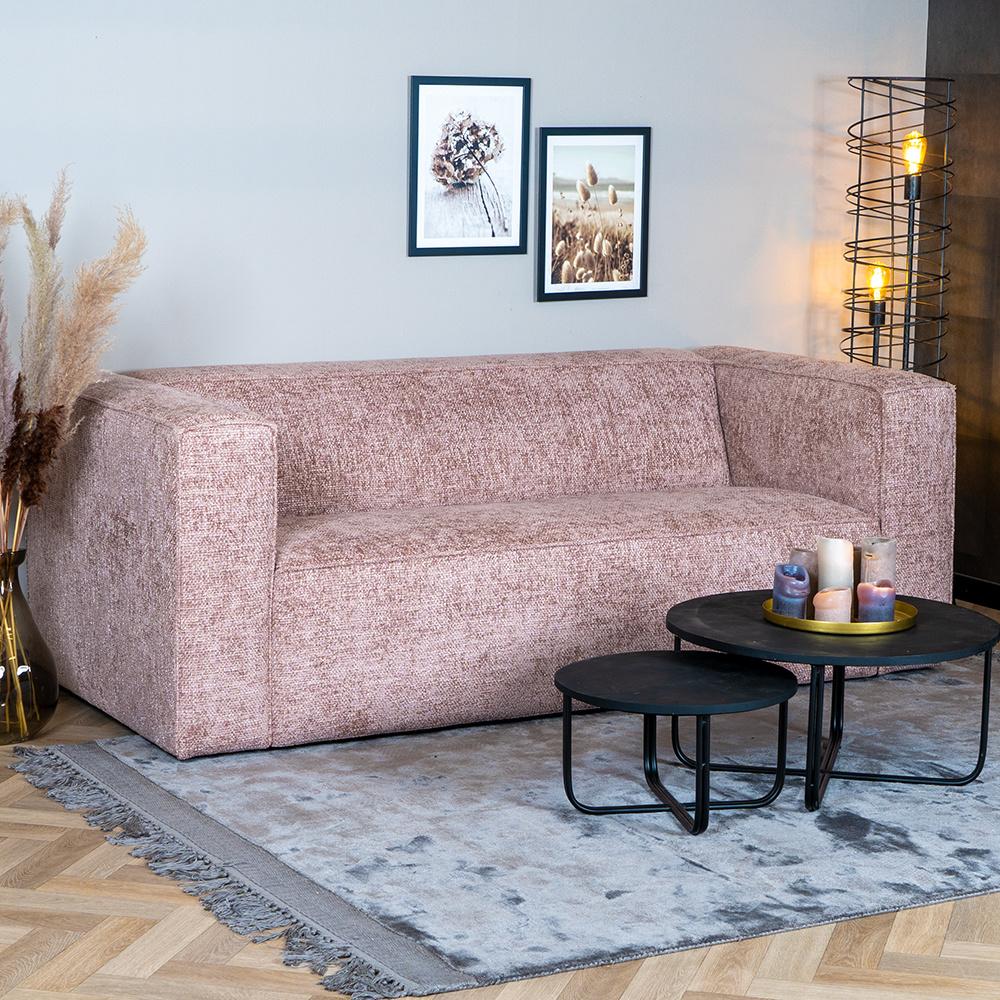 Bronx71 Chenille Sofa Memphis 2,5-Sitzer rosa Bild 1