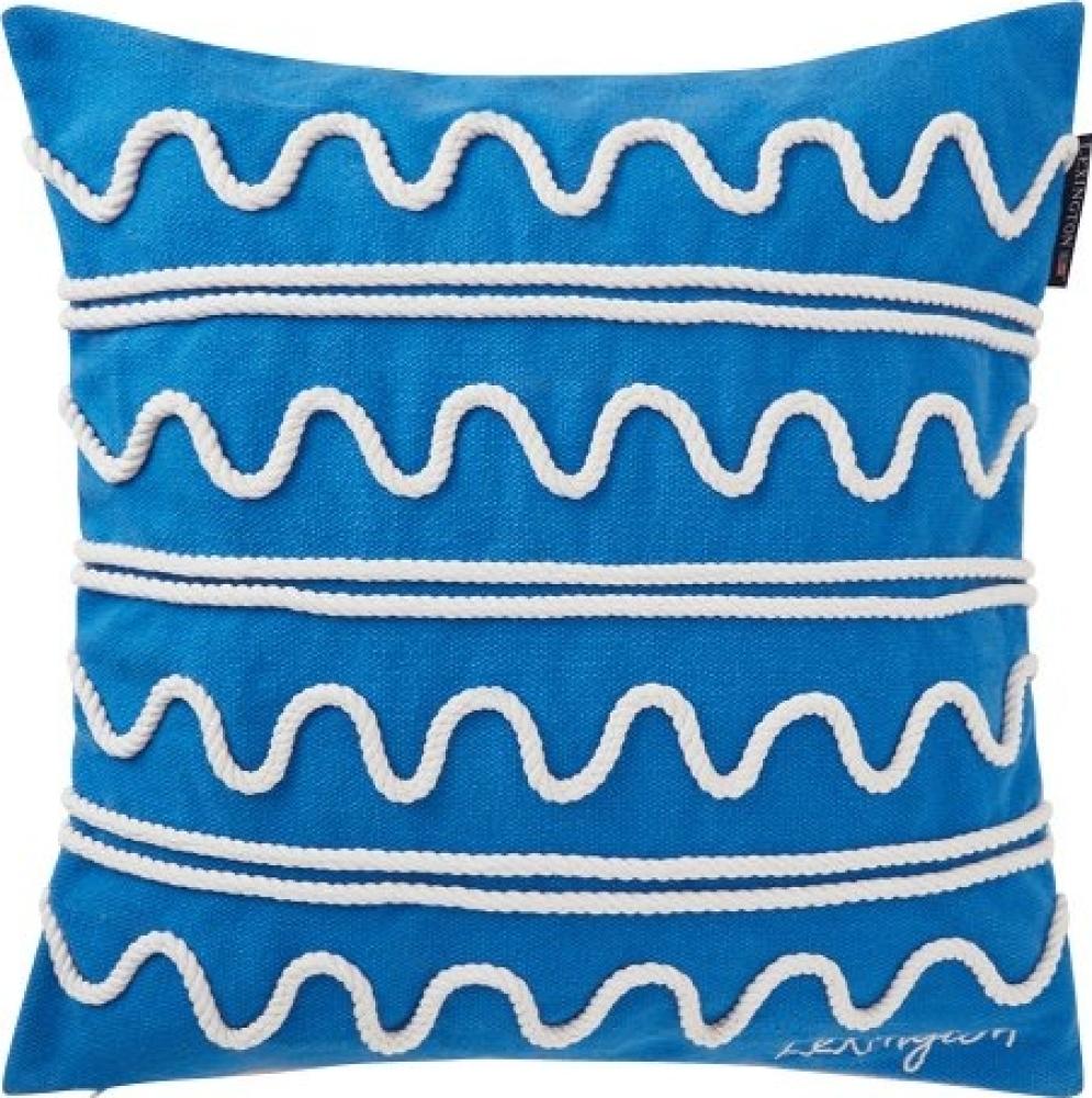 LEXINGTON Kissenbezug Rope Wave Recycled Cotton White/Blue (50x50) 12424107-5600-SH25 Bild 1