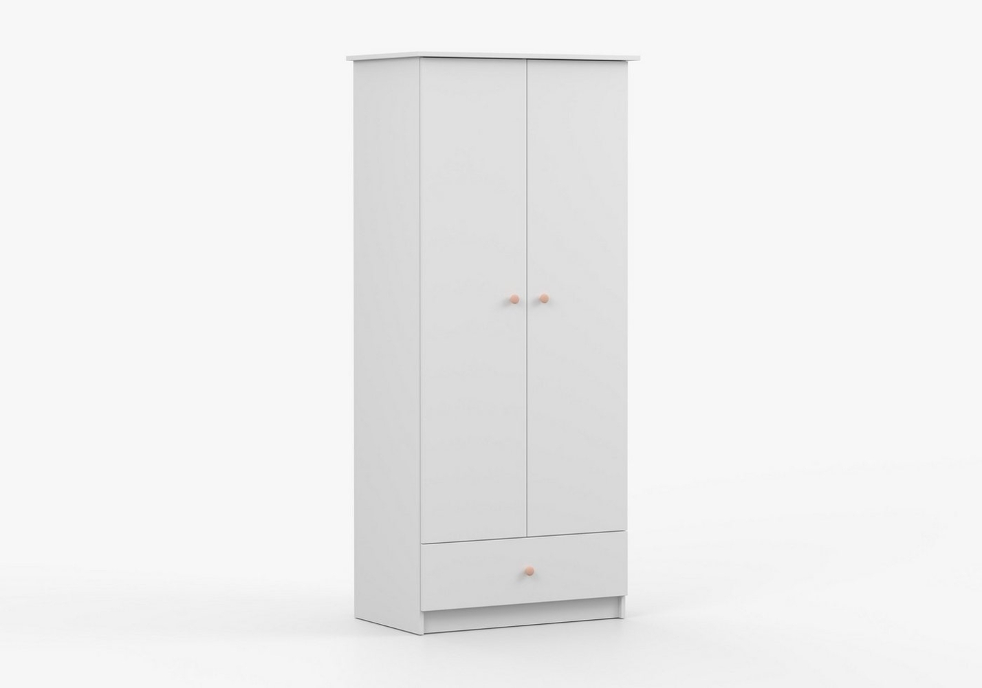 MOEBLO Drehtürenschrank Fizzy (Funktionaler Kleiderschrank für Kinderzimmer, 2 Türen & Schublade, Kompakter Schrank, Kleiderschrank 2-türig Schrank Garderobe Schlafzimmer Drehtürenschrank) (BxHxT): 85,5 x 193 x 53 cm Bild 1