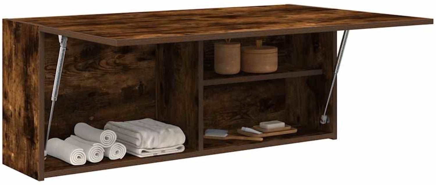 vidaXL Bad-Wandschrank Räuchereiche 100x25x40 cm Holzwerkstoff 860107 Bild 1