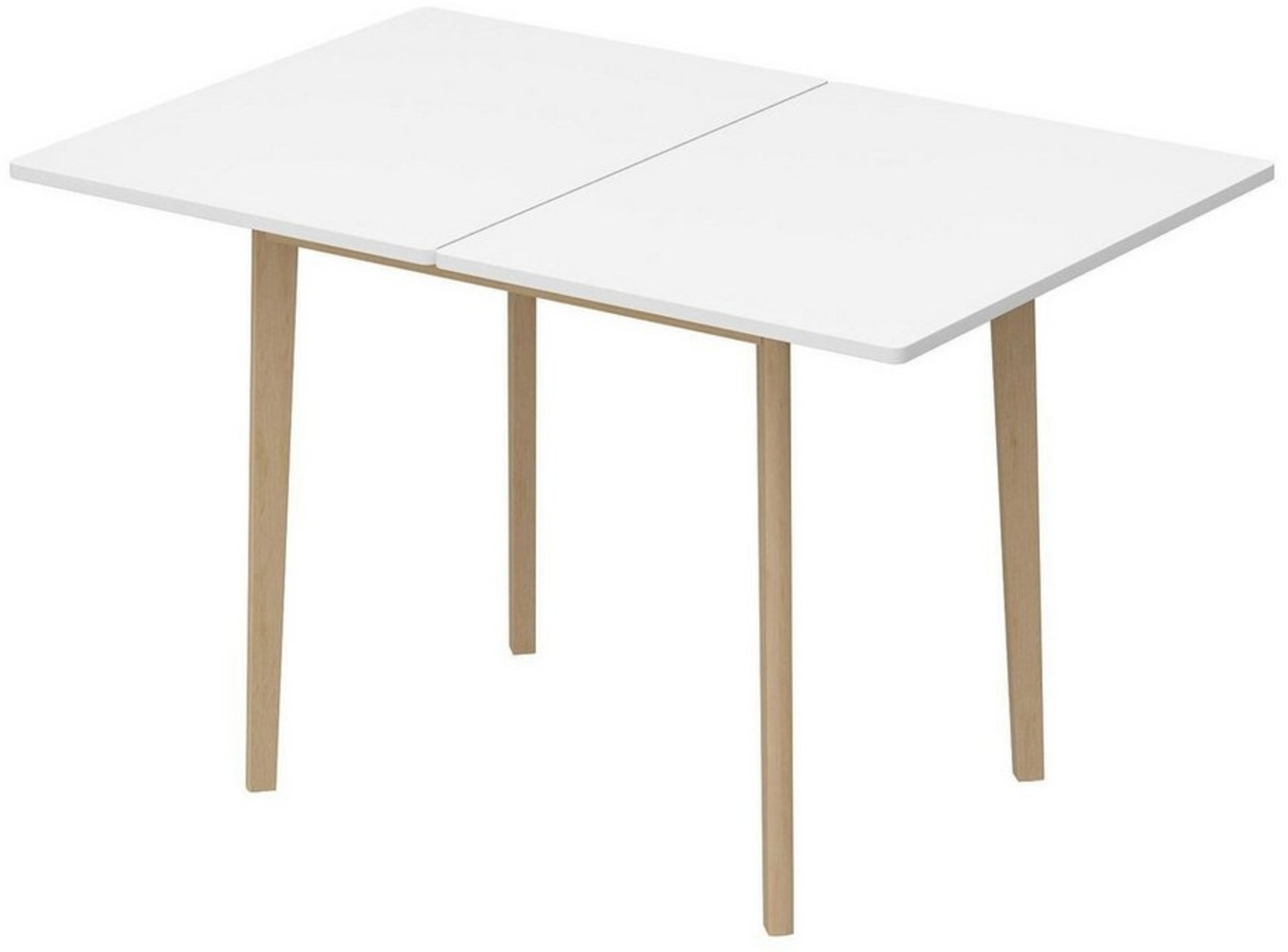 FUFU&GAGA Esstisch Klapptisch, Weiß + Eiche Bild 1