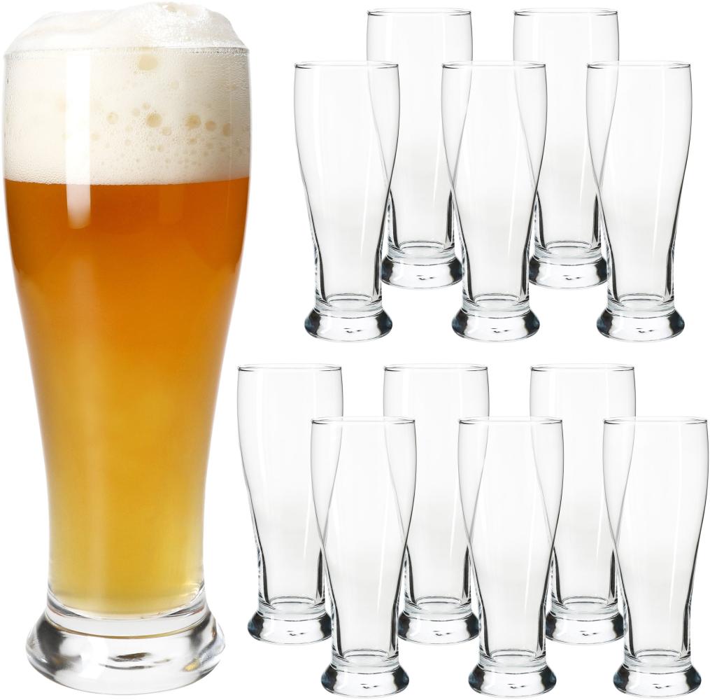 12x Baby-Weizenbiergläser klar 0,3L Weißbier-Glas klein Hefeweizen Bier-Glas Bild 1