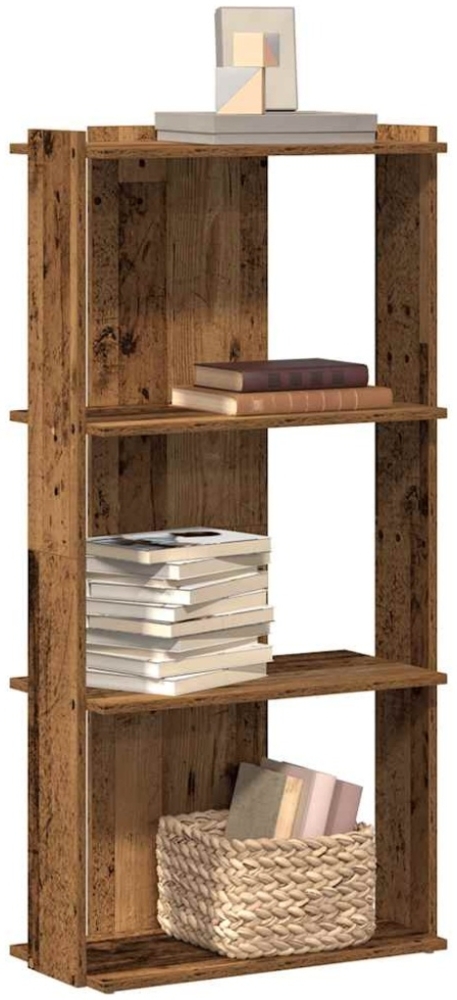 vidaXL Bücherregal 3 Böden Altholz-Optik 60x30x120 cm Holzwerkstoff Bild 1