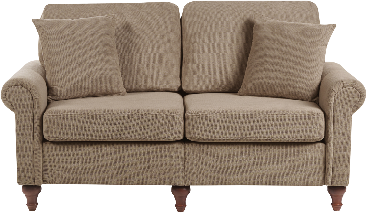 Sofa 2-Sitzer GINNERUP Stoff Braun Bild 1