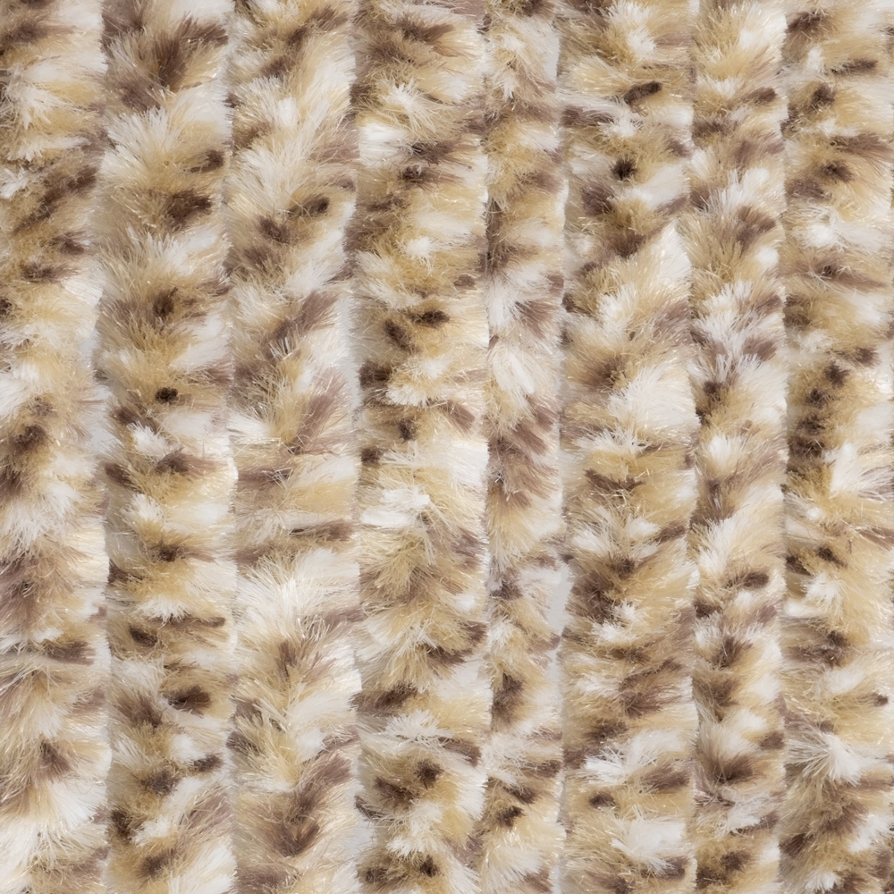 Moritz Flauschvorhang aus Chenille 90 x 200 cm braun grau meliert Türvorhang als Fliegenschutz Insektenschutz für Camping Wohnwagen Bild 1