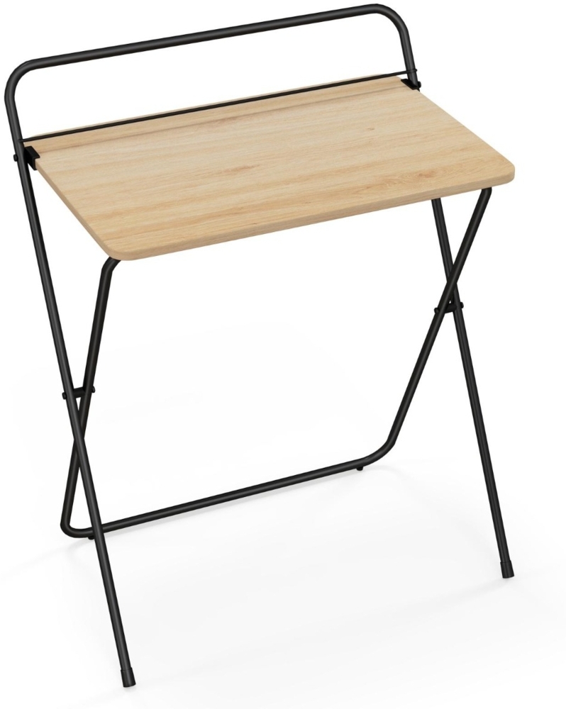 Klappbarer Computertisch mit Tablethalterung Kompakter Schreibtisch 64 x 43 x 80 cm Natur Bild 1