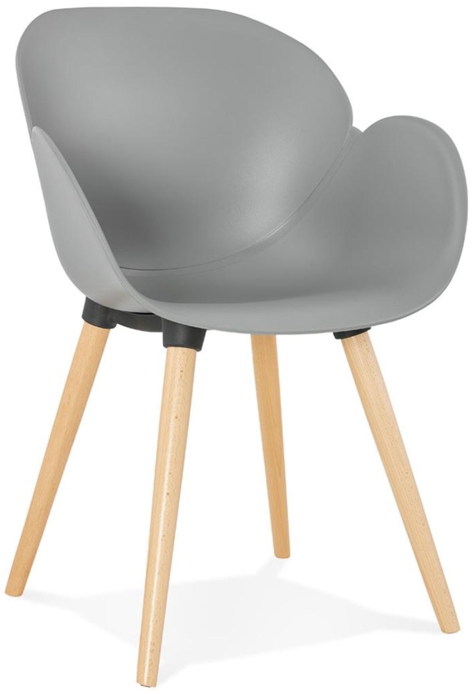 Esszimmerstuhl Küchenstuhl Modern | Monocoque Wartezimmerstuhl | Business-Stuhl Premium | Skandinavisch Design | 59,5x59x84,5 cm, Grau | LINARO von Kadima Design Bild 1