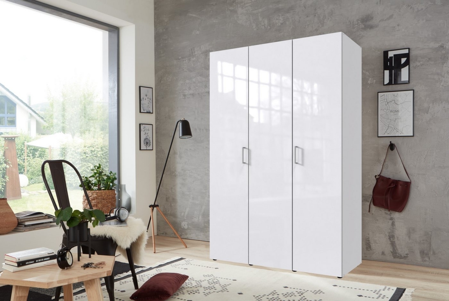 Wimex Kleiderschrank Mugano,in 8 Breiten,3 Höhen,2 Tiefen, viele Farben, Made in Germany (in Basic oder Premium Ausstattung) mit langen oder kurzen Griffen aus Metall, mit oder ohne Spiegel Bild 1