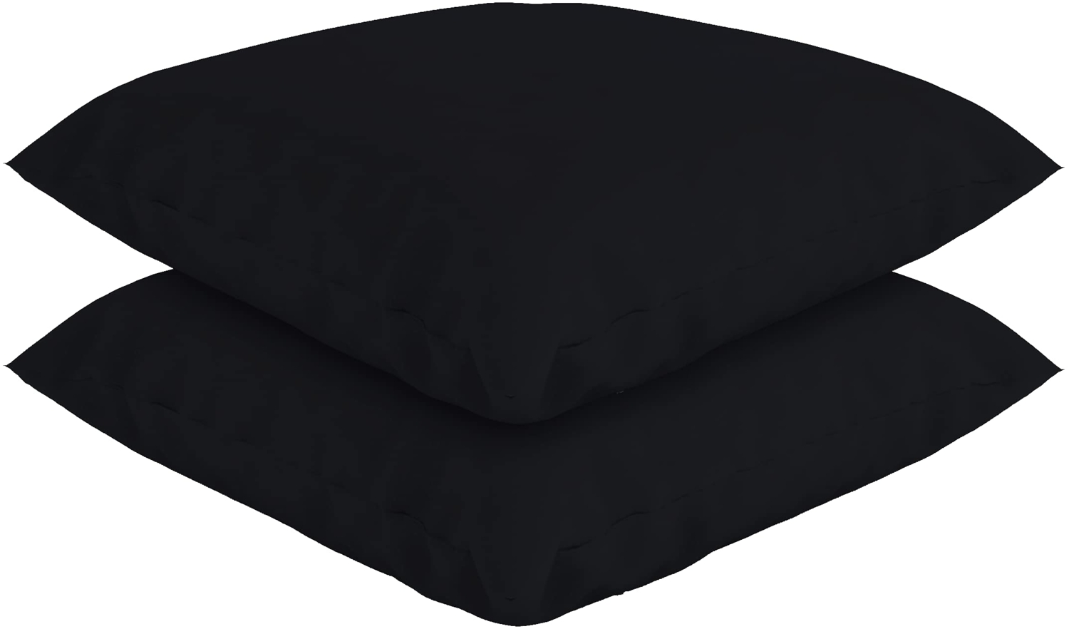 Federkissen mit Bezug - 80x80 cm - 2er Set Schwarz Bild 1