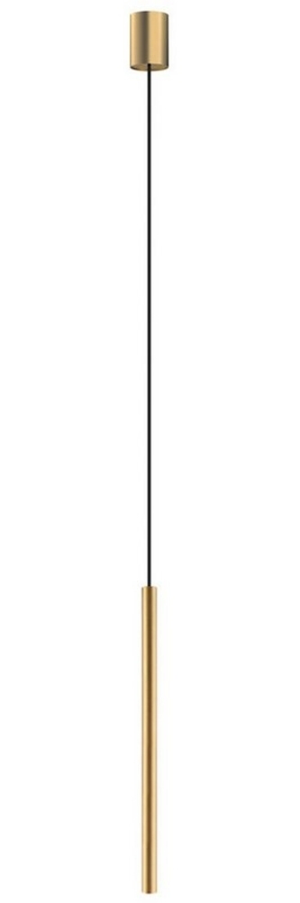 Licht-Erlebnisse Pendelleuchte CULT, Metall G9 rund Ø 2,5 cm H: max. 130 cm in Gold matt Modern Bild 1