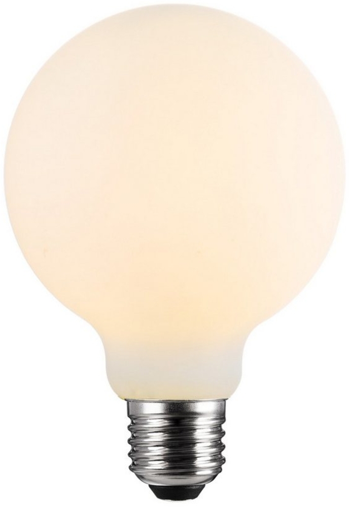 Nordlux LED-Leuchtmittel Deco E27 G125 Dimmbar Globe Lampe 3000K warmweiss Glas Opal weiss, E27, warmweiss Bild 1