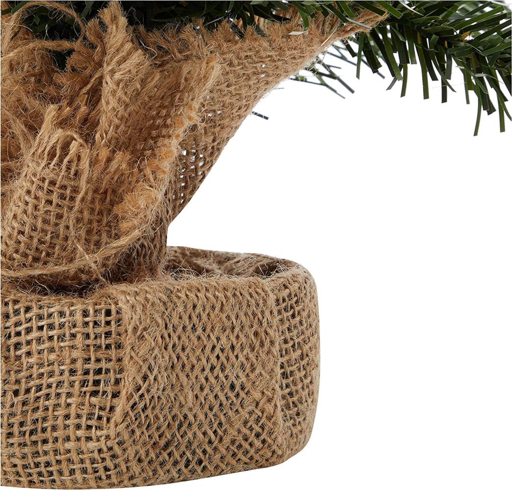 Künstlicher Weihnachtsbaum im Jutesack 60cm Tannenbaum Christbaum Dekobaum grün Bild 1