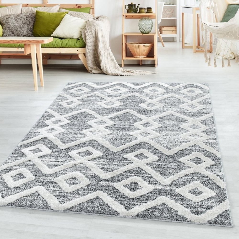 SIMPEX24 Teppich Boho Design, Läufer, Höhe: 20 mm, Teppich Wohnzimmer Boho Design Weich 3D Optik Skandinavische Stil Bild 1