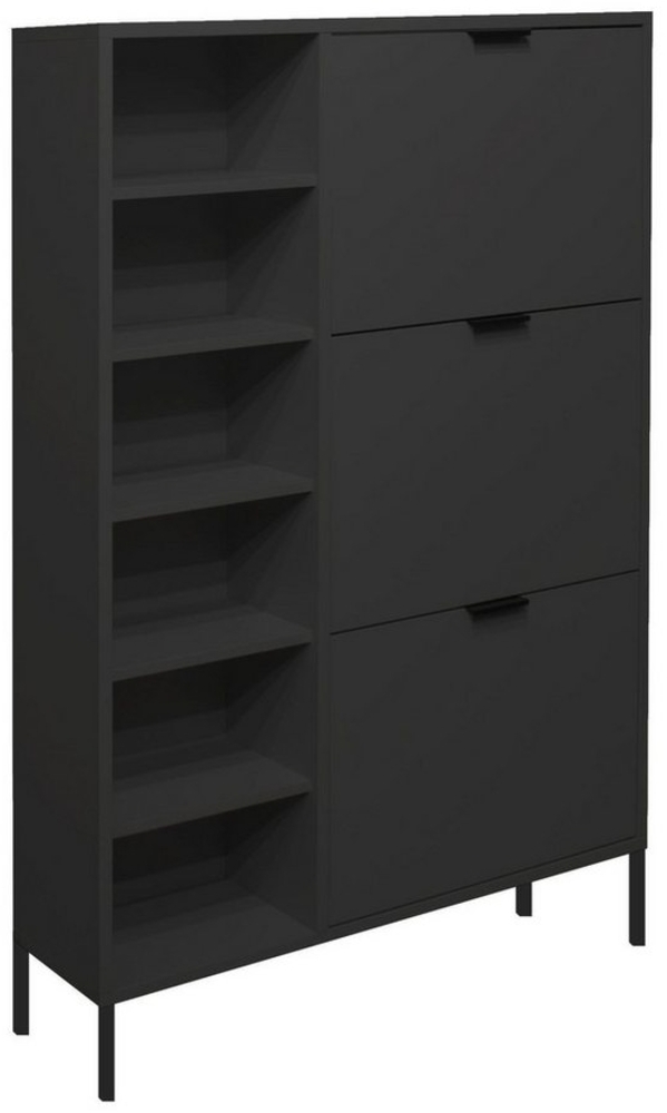 Schuhschrank Erna 95x25x141 Anthrazit matt Lack 14780-Q Bild 1