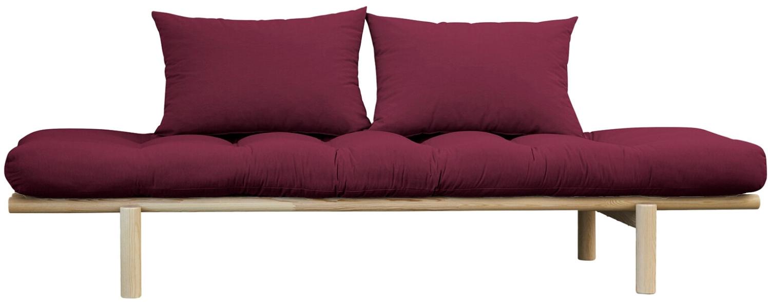 KARUP DESIGN PACE Eckcouch Gestell Natur Matratze Bordeaux Bild 1