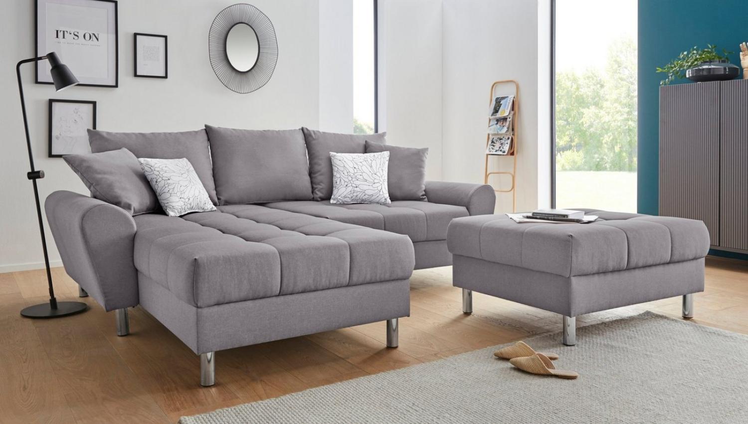 COLLECTION AB Ecksofa Rada L-Form, inklusive Hocker, Bettfunktion und Federkern Bild 1