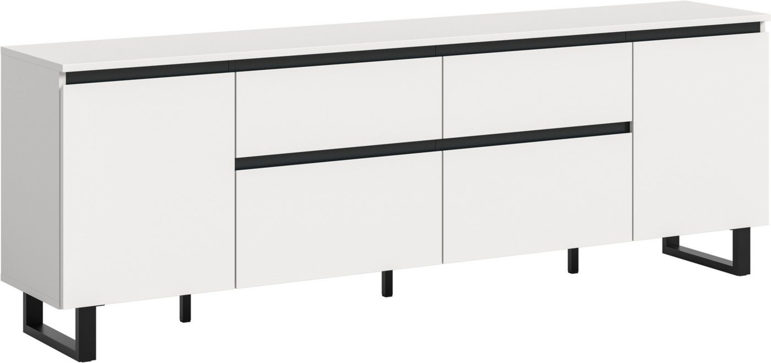 INOSIGN Lowboard TOMA, 188cm breit, Metall-Kufen-Fuß, 2 Türen, 2 Schubkästen,2 Klappen, TV-Lowboard, Mediaschrank, Mediaboard, TV-Schrank, Schrank, Board Bild 1