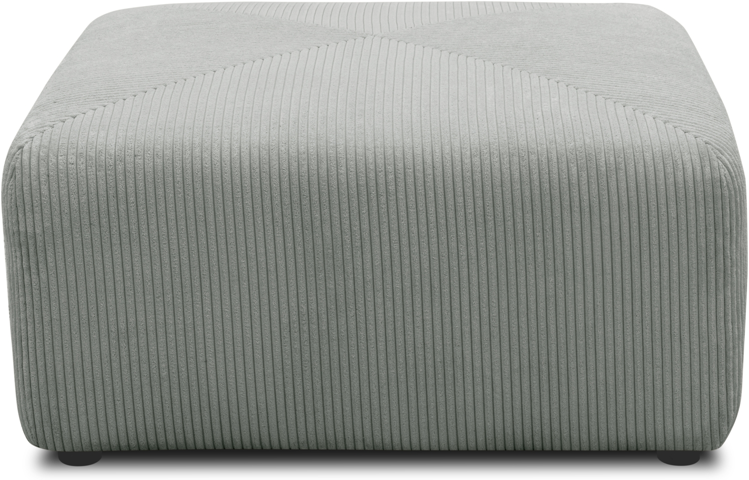 DOMO. collection Polsterhocker 800011, Hocker, quadratisch, individuell kombinierbar, Cord Modul-Fußhocker, Polstergarnitur, 85 x 85 x 42 (BxTxH), hellgrau Bild 1