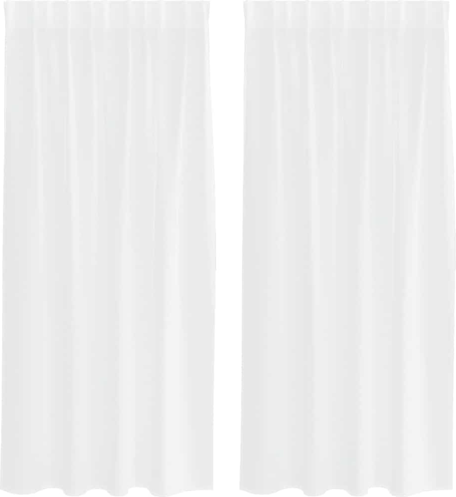 vidaXL Voile-Vorhang mit Vorhängen 2 pcs Weiß 175 x 140 cm Polyester 4108008 Bild 1
