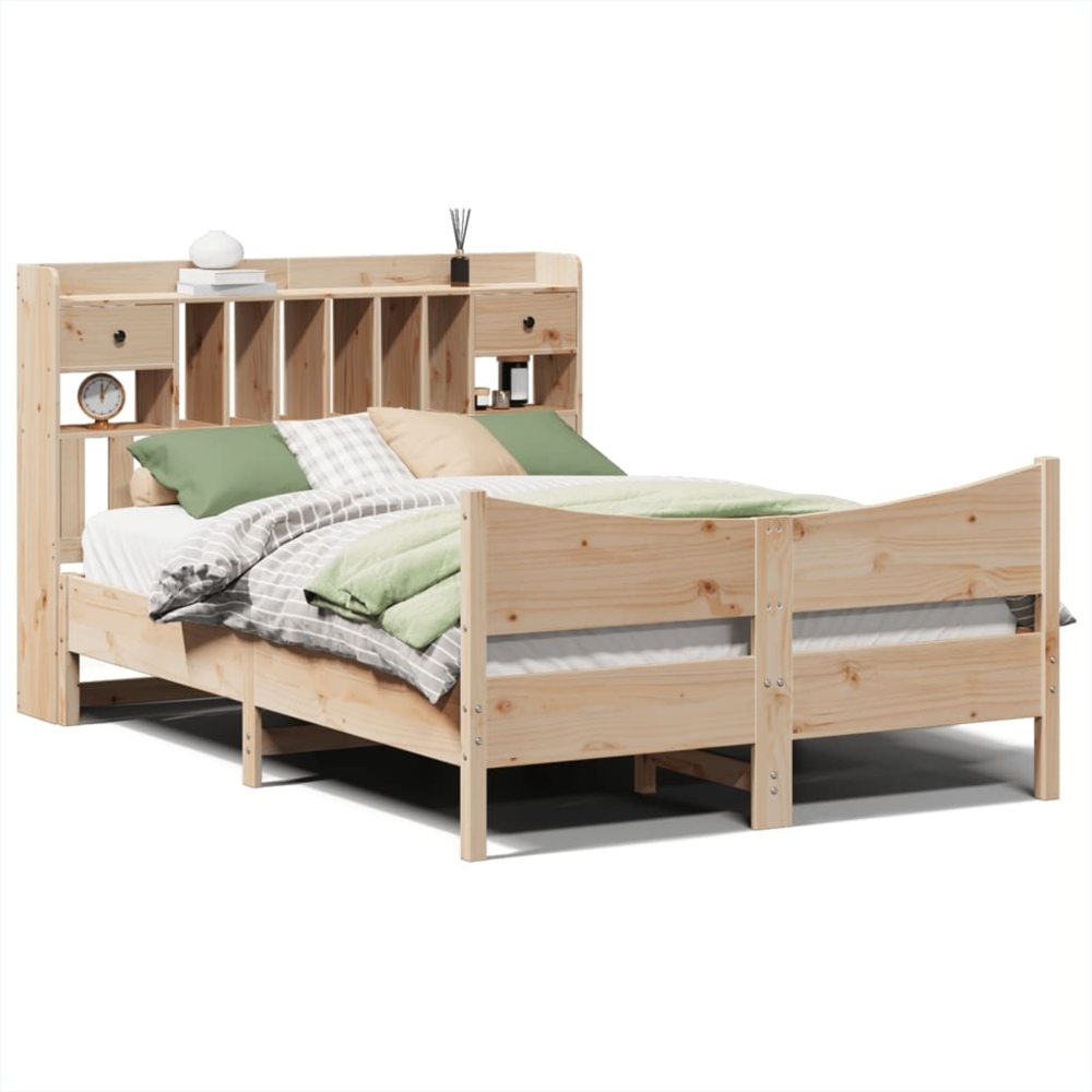 vidaXL Massivholzbett ohne Matratze 160x200 cm Kiefernholz 3323371 Bild 1
