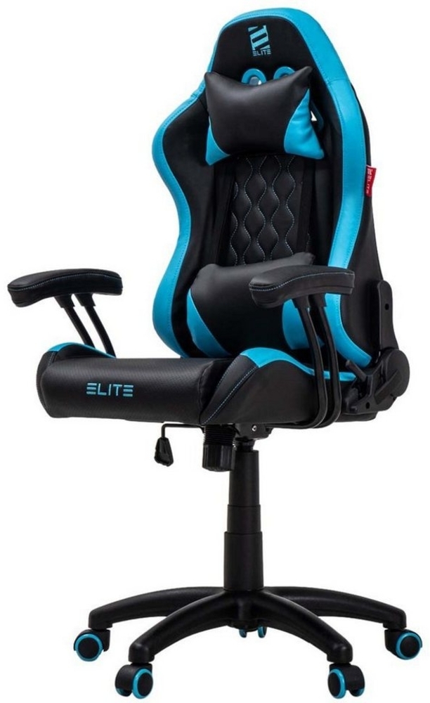 ELITE Gaming Gaming-Stuhl Kinder Bürostuhl Gaming Stuhl PULSE (Ergonomischer Gamingstuhl - Härtegradeinstellung - höhenverstellbar - gepolsterte Sitzfläche/Kopfstütze - 3D-Armstützen - bis 120 kg - klappbare Rückenlehne - große Sitzfläche - Erwachsene/... Bild 1