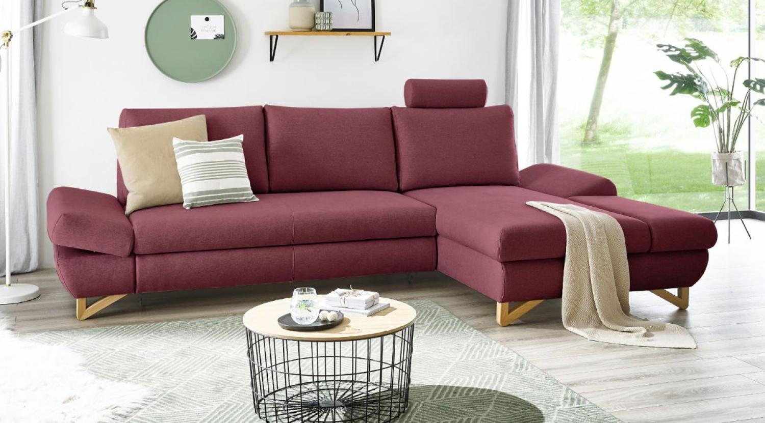 Ecksofa Skalm in bordeaux 284 cm Bild 1