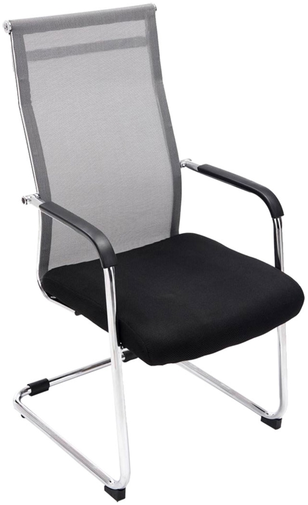 Besucherstuhl DAKAR - Stoff Grau 55x62x106.5 cm | Besucherstühle Konferenzstuhl Wartezimmerstuhl Bürostühle Bürostuhl Konferenzraum Wartezimmer Bild 1