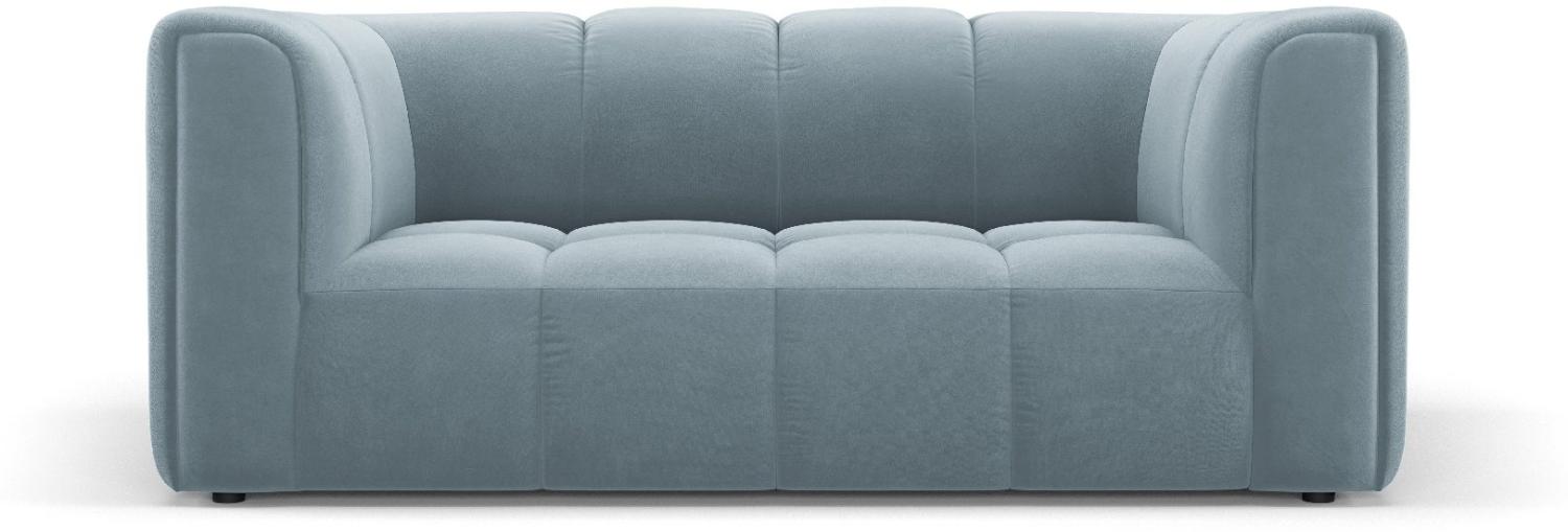 Micadoni Sofa Serena 2-Sitzer Samtstoff Hellblau Bild 1