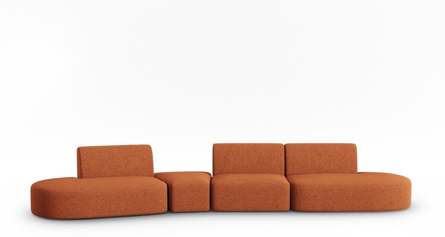 Micadoni Modulares Sofa Shane 6-Sitzer Links Chenille Terrakotta Melange Bild 1