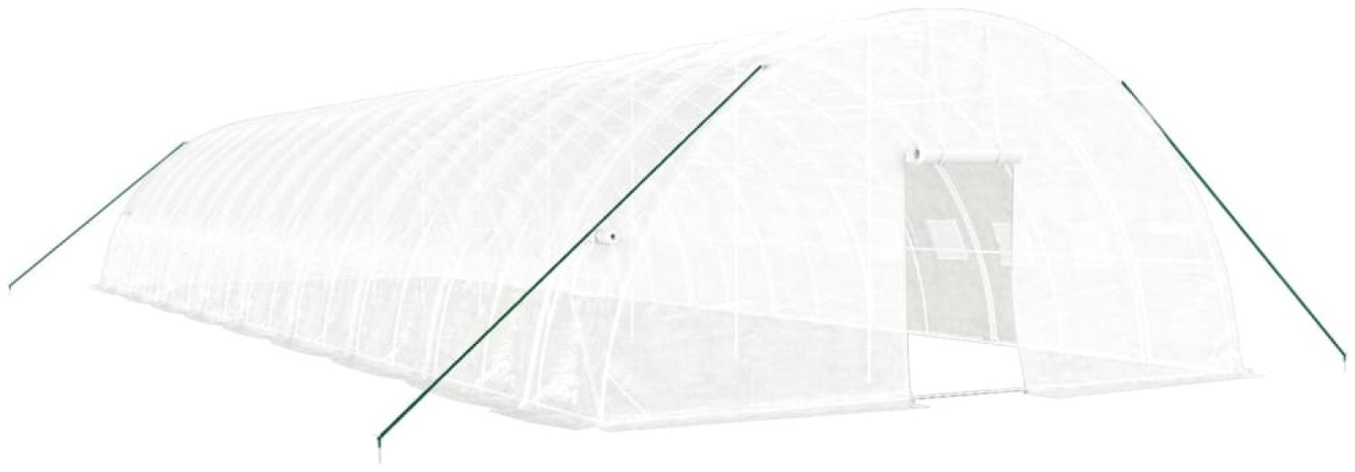 vidaXL Gewächshaus mit Stahlrahmen Weiß 108 m² 18x6x2,85 m 3188123 Bild 1