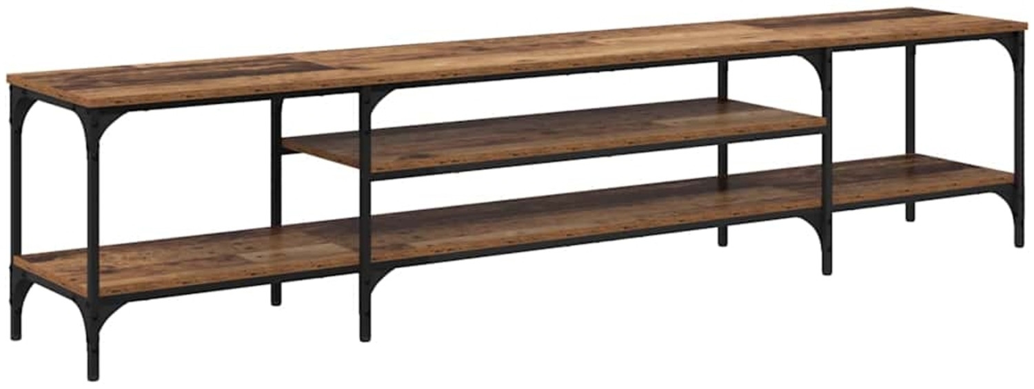 vidaXL TV-Schränk Altholz 201 x 35 x 45 cm Verbundholz und Eisen 881307 Bild 1
