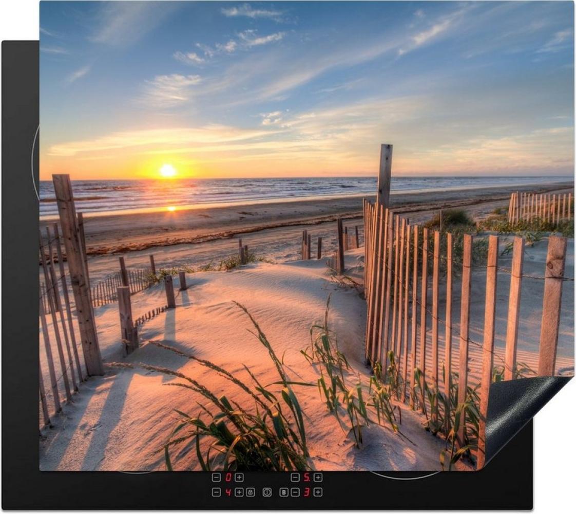 MuchoWow Herd-Abdeckplatte Strand - Meer - Düne - Sonnenuntergang - Landschaft, Vinyl, (1 tlg), Cerankochfeld Abdeckung, Herd Abdeckplatten Vinyl, 58x51 cm Bild 1