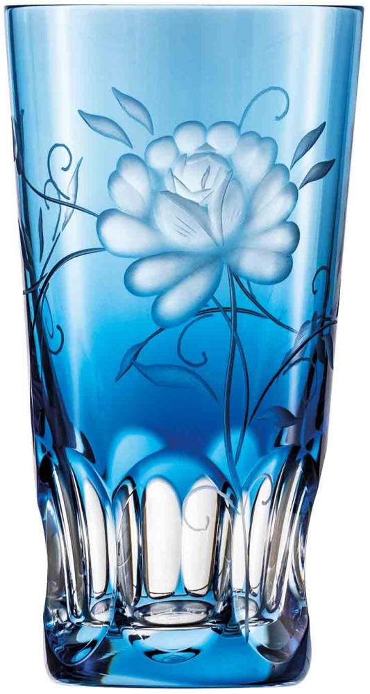 Becher Kristall Rose aqua (14 cm) Bild 1