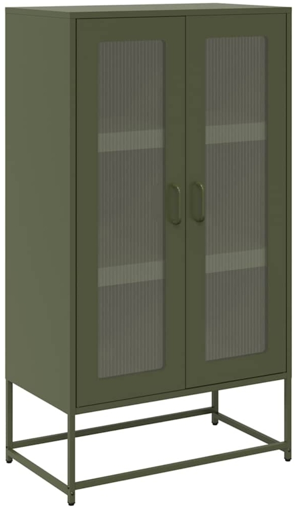 vidaXL Highboard Olivgrün 68x39x123 cm Stahl 853360 Bild 1