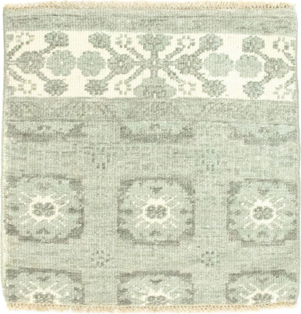 Morgenland Designer Teppich quadratisch - 60 x 60 cm - hellgrün Bild 1