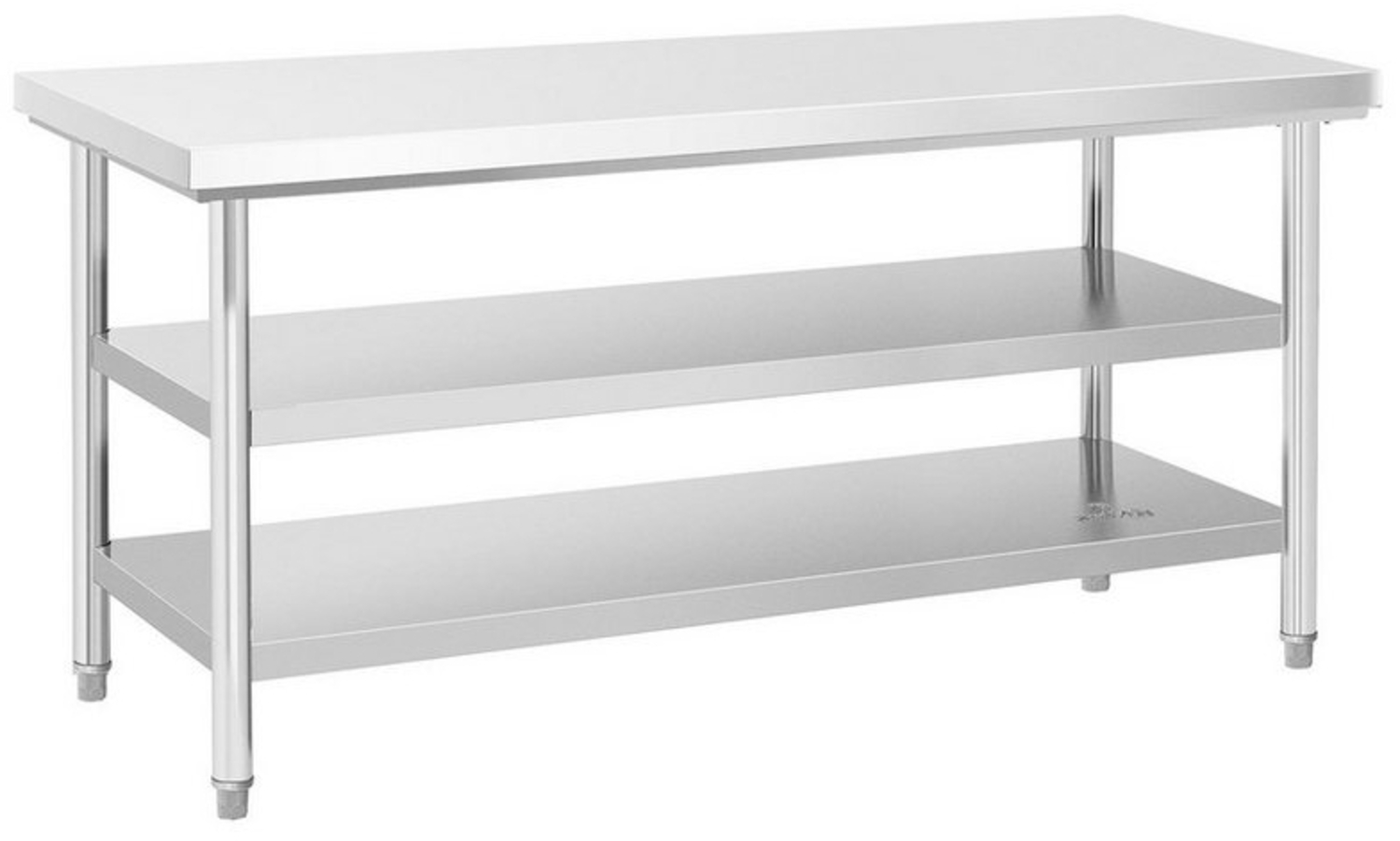 Royal Catering Arbeitstisch 180 x 70 cm Edelstahltisch 600 kg Edelstahl Zerlegetisch 3 Ebenen Bild 1