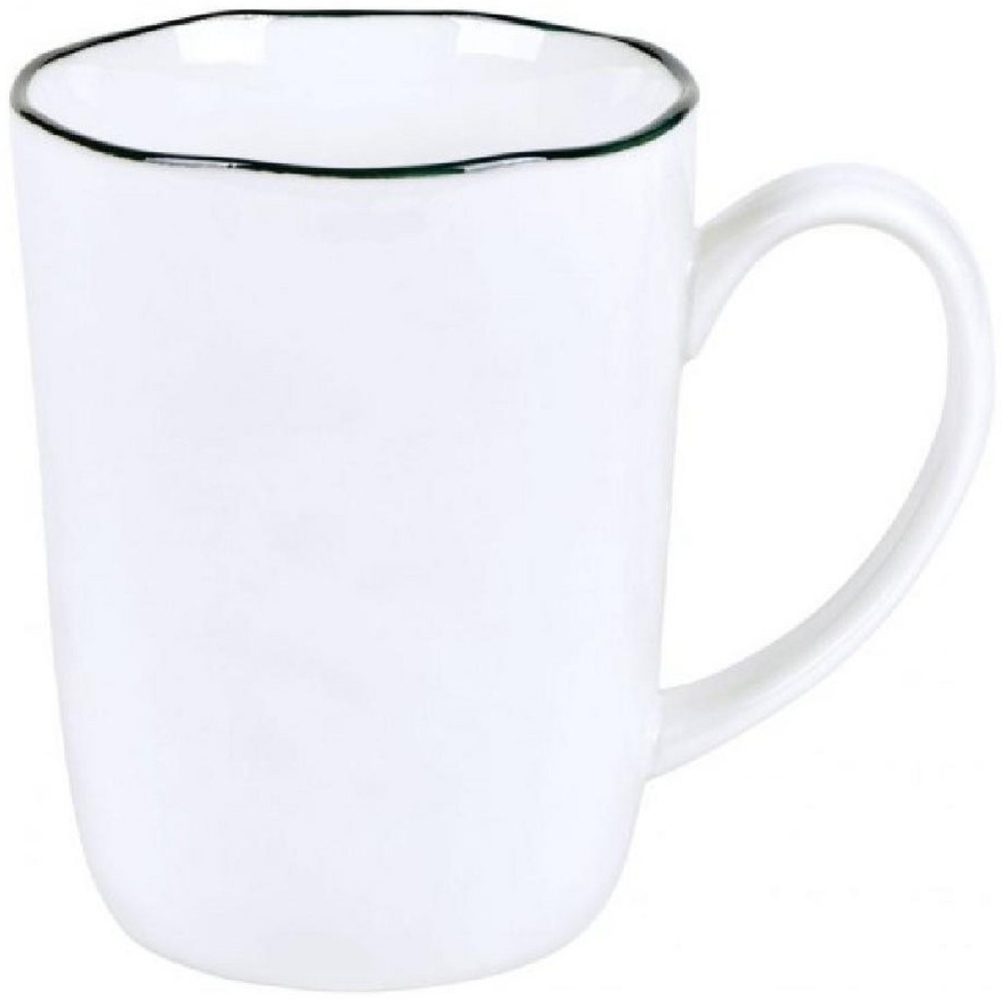 Lambert Tasse Henkelbecher Piana Weiß Rand Basalt Bild 1