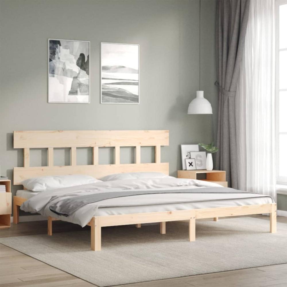 vidaXL Massivholzbett ohne Matratze 200x200 cm Kiefer 3193616 Bild 1