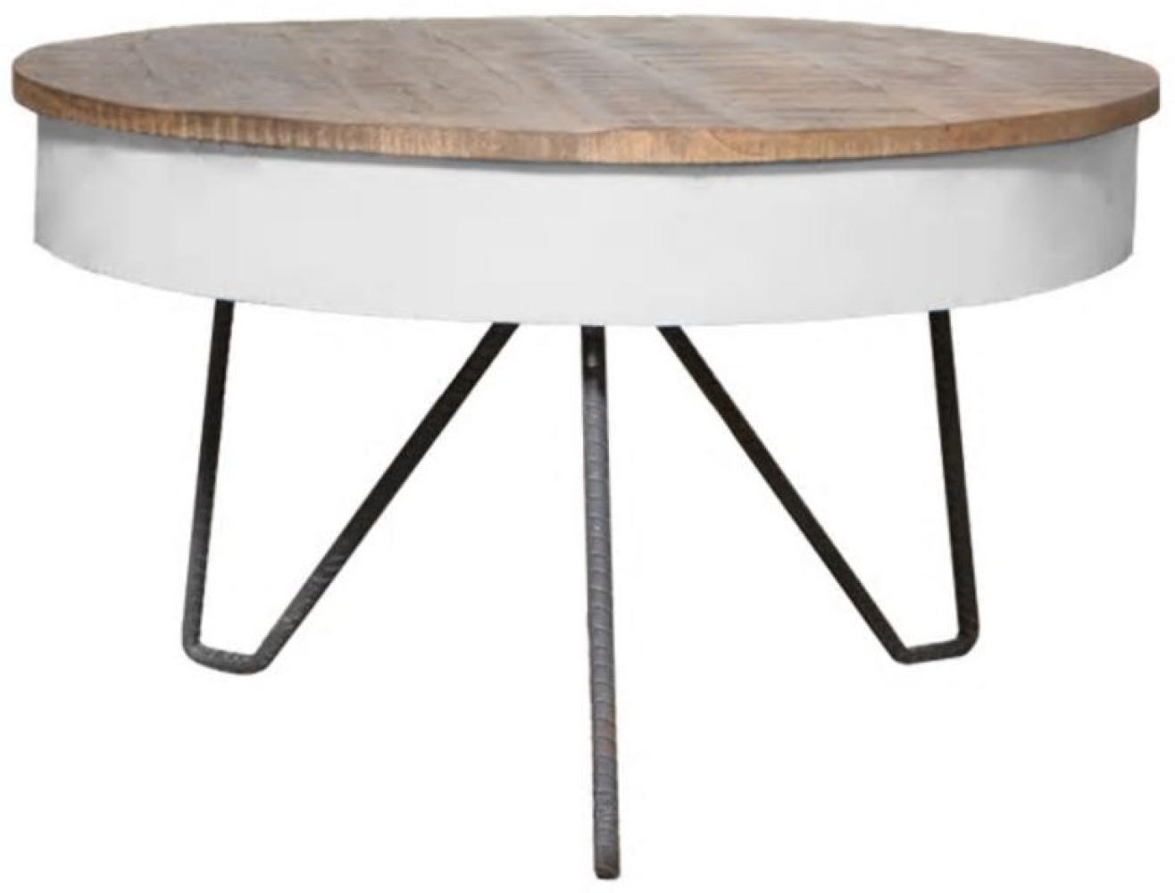 LABEL51 Couchtisch Saria Rund Schwarz / Natur Ø 80 cm Bild 1