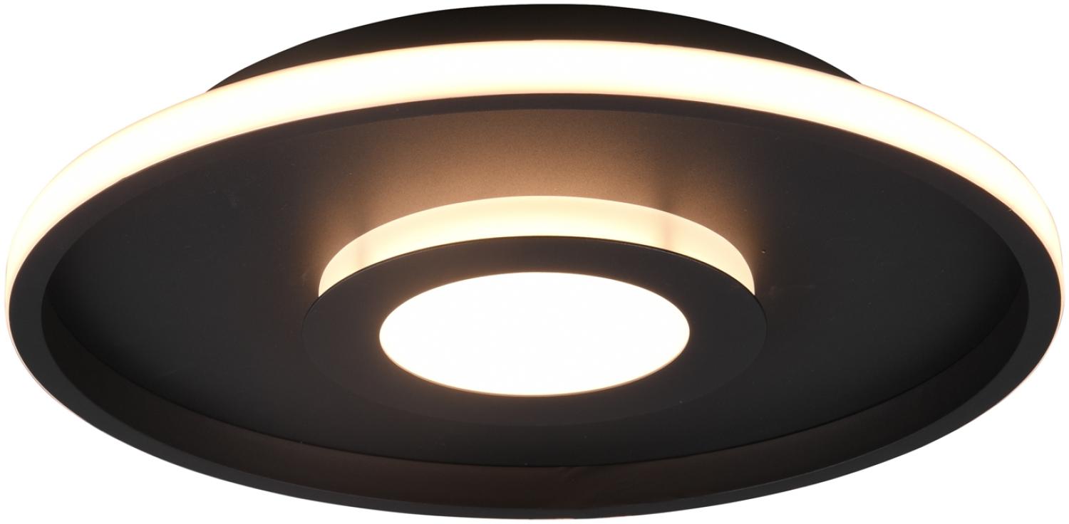 LED Deckenleuchte ASCARI, rund, schwarz matt, Ø 40cm, dimmbar, IP44 Bild 1