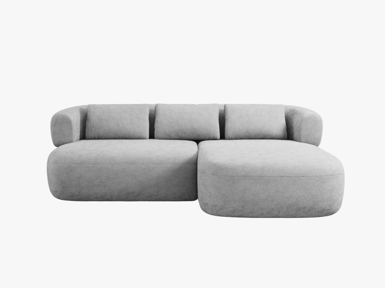 Micadoni 5-Sitzer Ecksofa Jenny Kleine Version Rechts Chenille Perfect Harmony Silber Bild 1