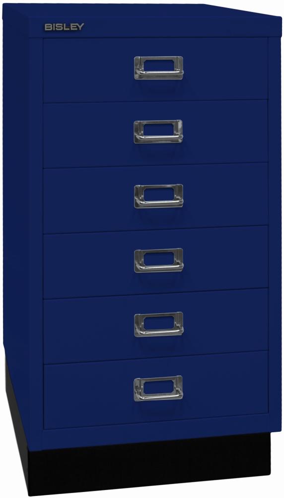 Bisley MultiDrawer™, 29er Serie mit Sockel, DIN A3, 6 Schubladen, Farbe oxfordblau Bild 1