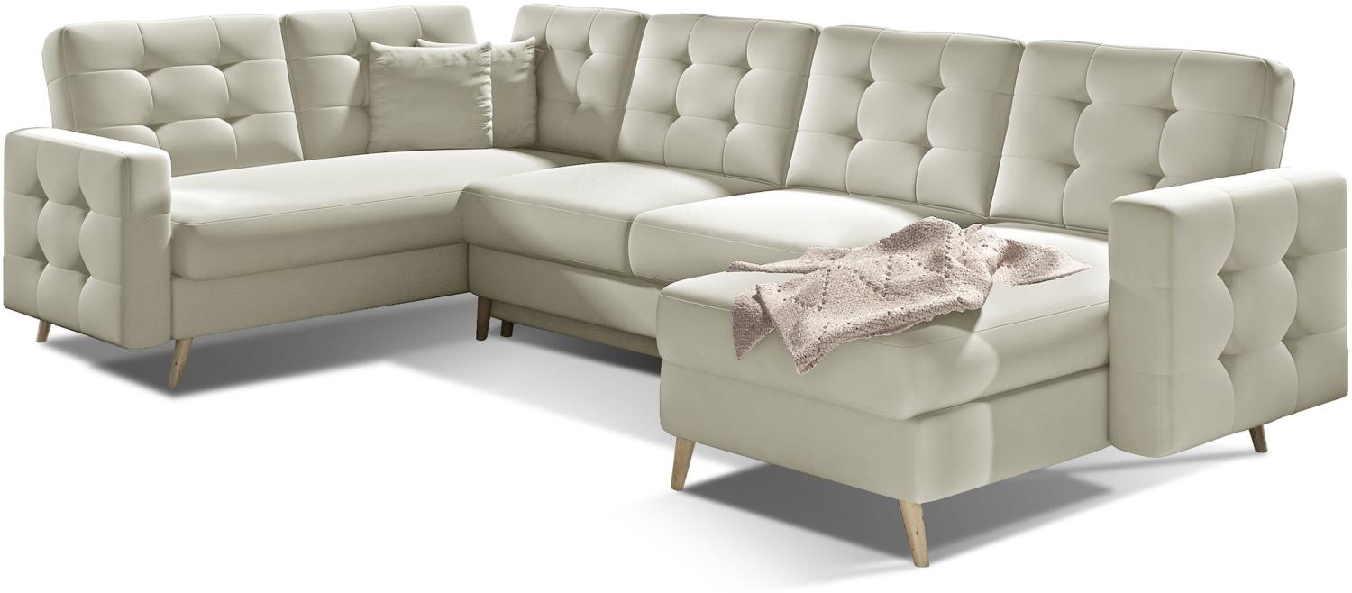 Asgard U, Ecksofa, Eckcouch, Beige Bild 1