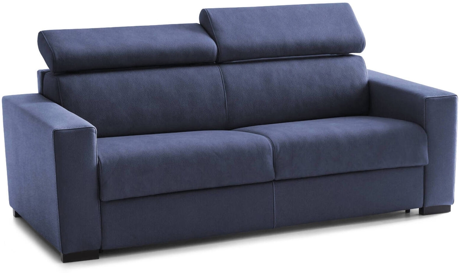 Dmora 2-Sitzer Schlafsofa Annalara, Wohnzimmersofa mit drehbarer Öffnung, verstellbaren Kopfstützen und Standardarmlehnen, 100 % Made in Italy, 180 x 95 x 85 cm, Blau Bild 1