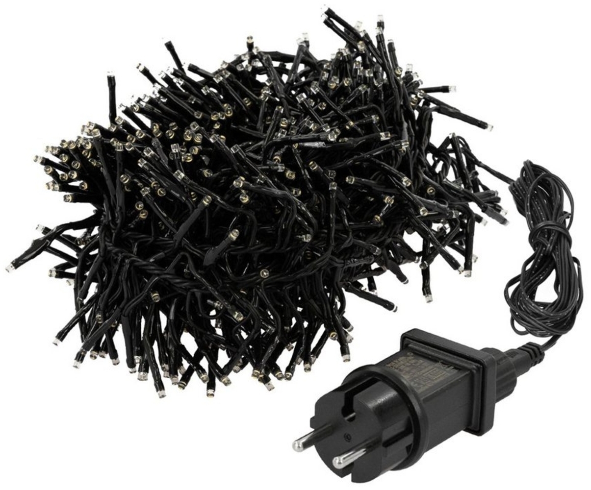 ECD Germany LED-Lichterkette Weihnachtsbeleuchtung Weihnachtslichterkette Christbaumbeleuchtung, Cluster Lichterkette 1152 LEDs 8,5m für Innen & Außen IP44 Warmweiß Bild 1