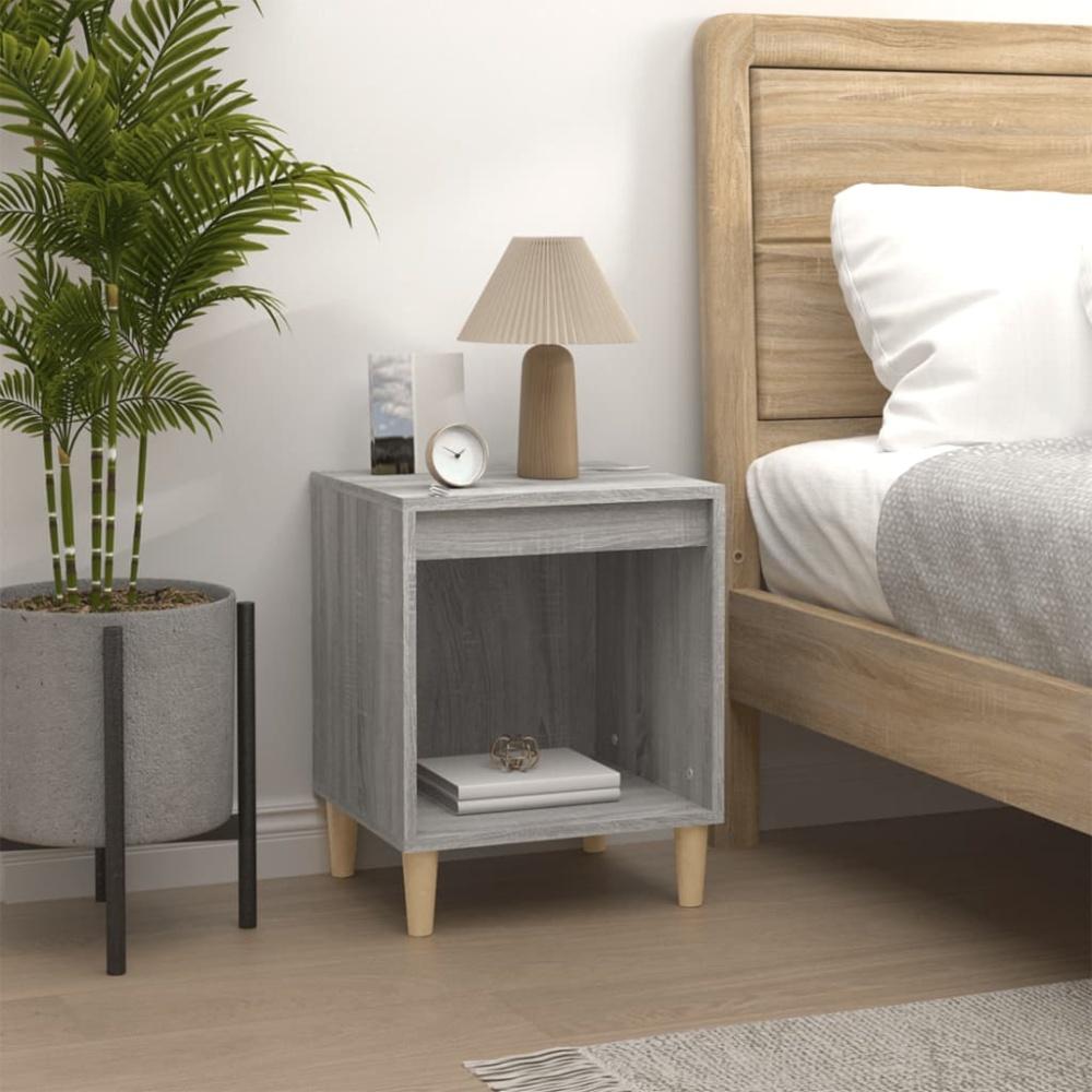 vidaXL Nachttisch Grau Sonoma 40x35x50 cm 821870 Bild 1